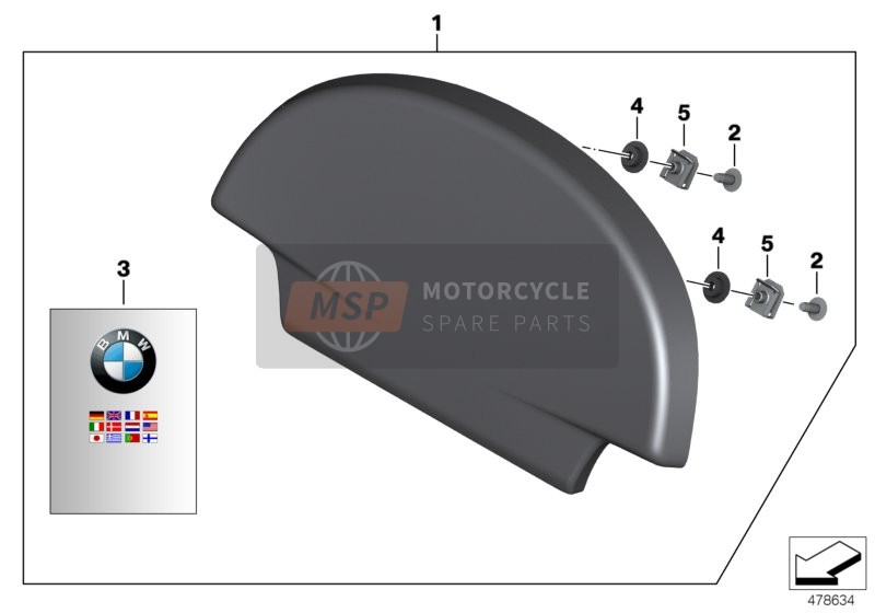 BMW F 800 R 15 (0B04, 0B14) 2014 Coussin arrière, top case 28L pour un 2014 BMW F 800 R 15 (0B04, 0B14)