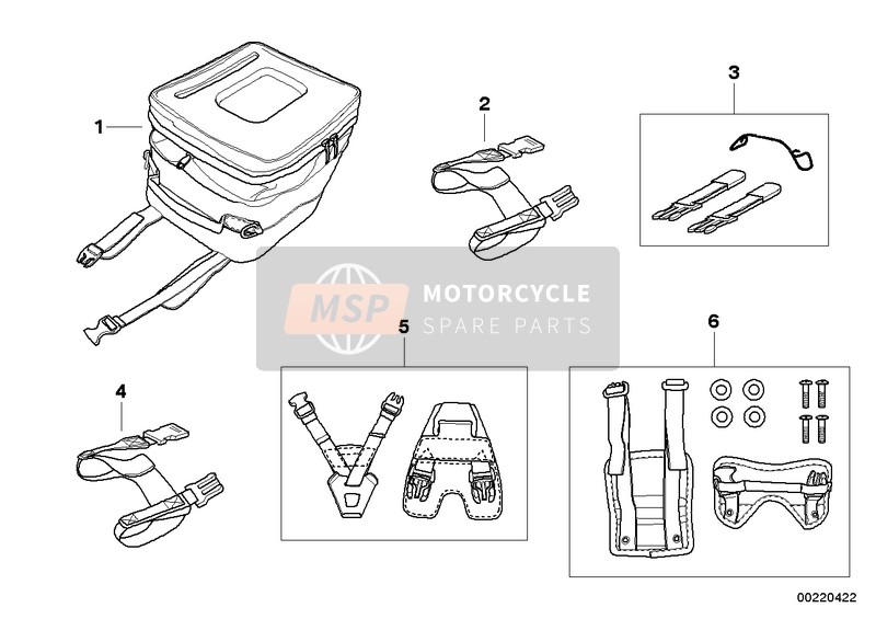 BMW F 800 R 15 (0B04, 0B14) 2014 Bolsa de Depósito Universal para un 2014 BMW F 800 R 15 (0B04, 0B14)