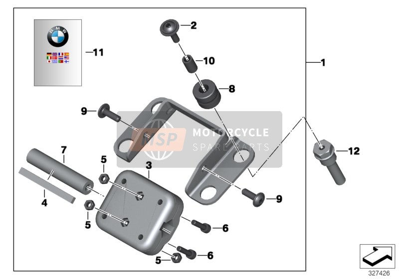 BMW F 800 R 15 (0B04, 0B14) 2014 Postéquipement Navigator pour un 2014 BMW F 800 R 15 (0B04, 0B14)