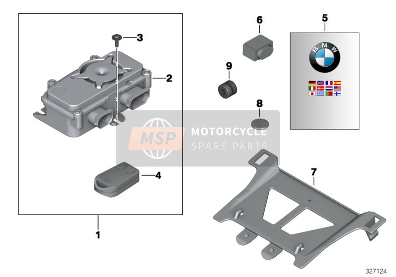 BMW F 800 R 15 (0B04, 0B14) 2014 Système d'alarme antivol rétrofit pour un 2014 BMW F 800 R 15 (0B04, 0B14)