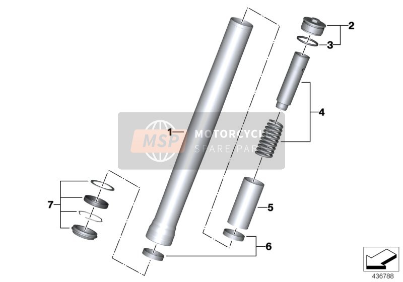 Tube de fourche