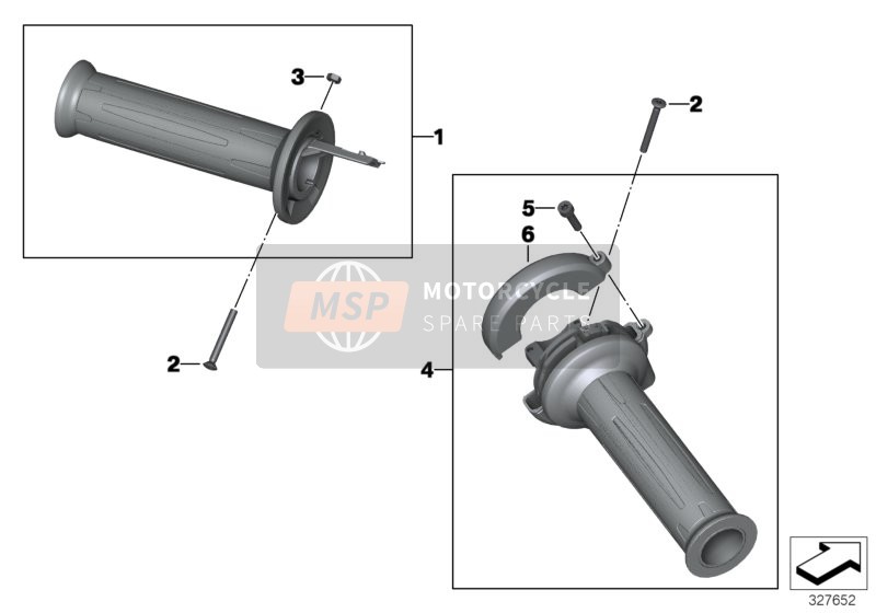 BMW F 800 R 15 (0B04, 0B14) 2014 Puños del manillar para un 2014 BMW F 800 R 15 (0B04, 0B14)