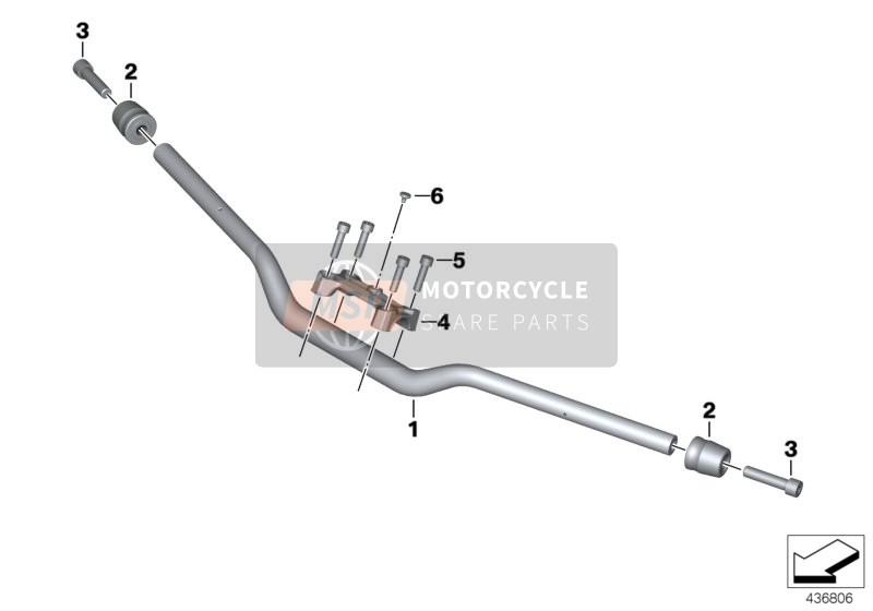 31428537541, Bloque De Fijación Manillar, BMW, 0