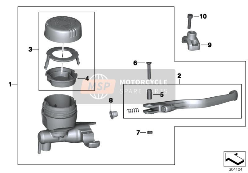 BMW F 800 R 15 (0B04, 0B14) 2014 Handbremsenmontage Lenkerklemme M6 für ein 2014 BMW F 800 R 15 (0B04, 0B14)