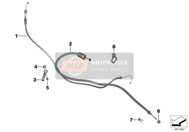 BMW F 800 R 15 (0B04, 0B14) 2015 Cables Bowden para un 2015 BMW F 800 R 15 (0B04, 0B14)