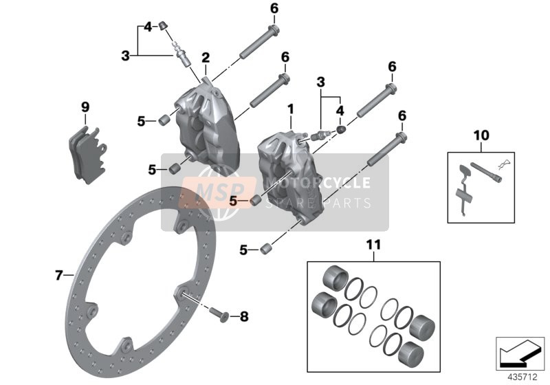 BMW F 800 R 15 (0B04, 0B14) 2014 Frein de roue avant pour un 2014 BMW F 800 R 15 (0B04, 0B14)