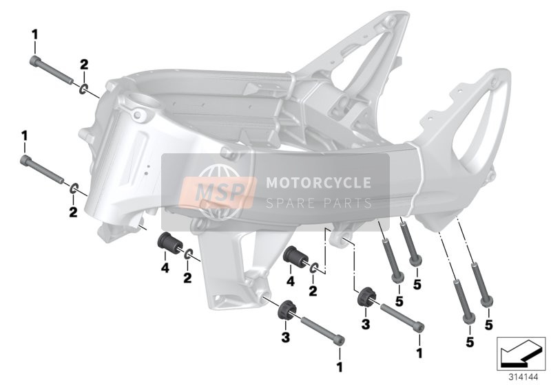 BMW F 800 R 15 (0B04, 0B14) 2014 Motoraufhängung für ein 2014 BMW F 800 R 15 (0B04, 0B14)