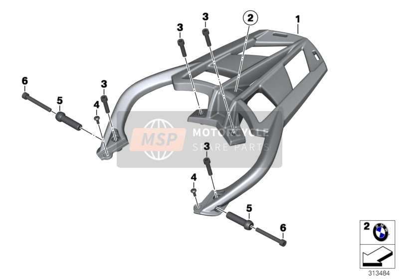 BMW F 800 R 15 (0B04, 0B14) 2013 Bagagerek voor een 2013 BMW F 800 R 15 (0B04, 0B14)