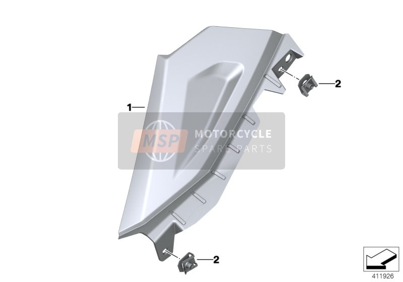 BMW F 800 R 15 (0B04, 0B14) 2014 Trim Cover for Fairing Side Panel 1 for a 2014 BMW F 800 R 15 (0B04, 0B14)