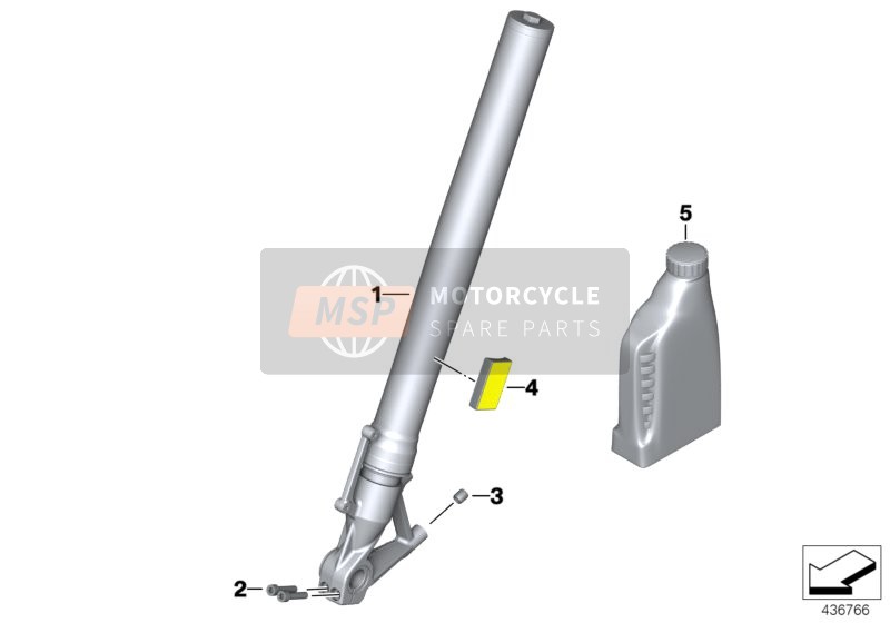 BMW F 800 R 17 (0B54, 0B64) 2015 Gabelholm für ein 2015 BMW F 800 R 17 (0B54, 0B64)