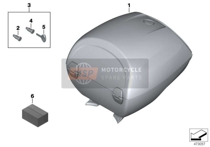 BMW F 800 S (0216,0226) 2010 Top case 28L for a 2010 BMW F 800 S (0216,0226)