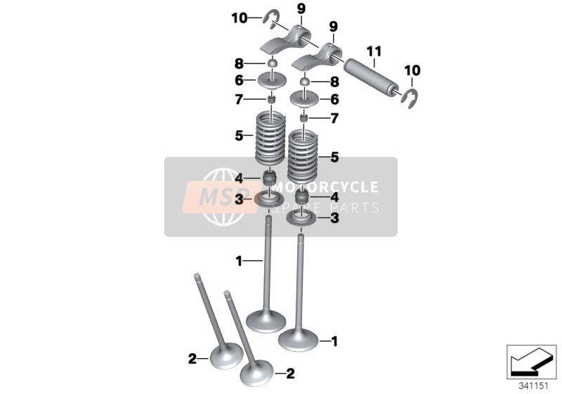 BMW F 800 S (0216,0226) 2007 TIMING GEAR - INTAKE VALVE/EXHAUST VALVE for a 2007 BMW F 800 S (0216,0226)