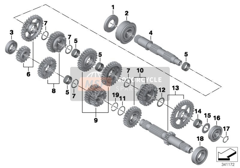 BMW F 800 S (0216,0226) 2004 Piezas de transmisión de velocidad / conjunto de engranajes para un 2004 BMW F 800 S (0216,0226)