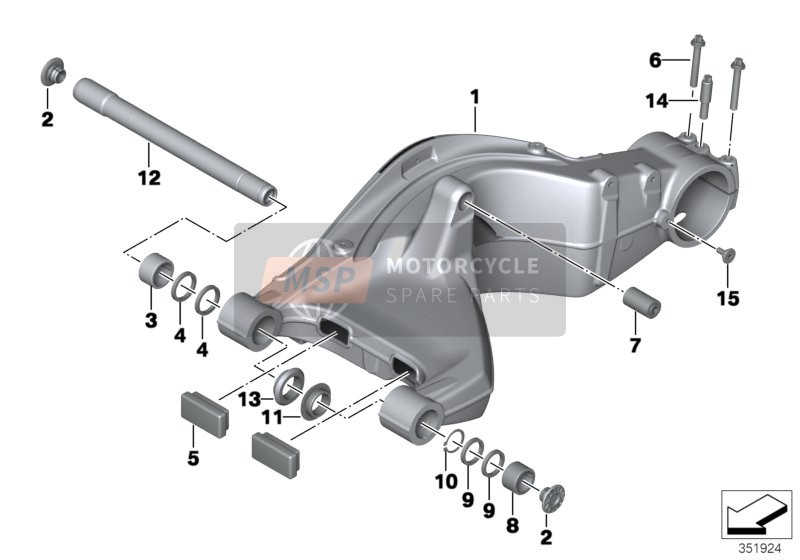 33177678641, Forcellone Posteriore, BMW, 0