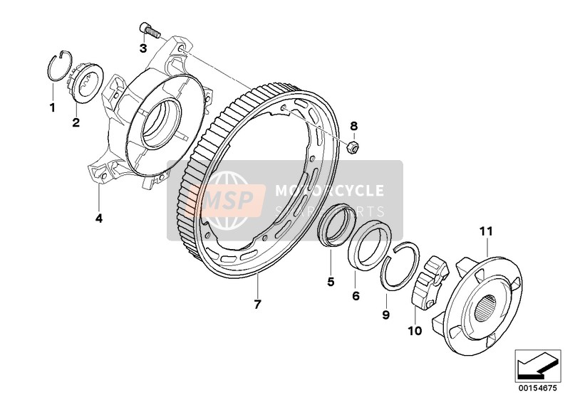 BMW F 800 S (0216,0226) 2010 DIFFERENTIAL-DRIVE/OUTPUT for a 2010 BMW F 800 S (0216,0226)