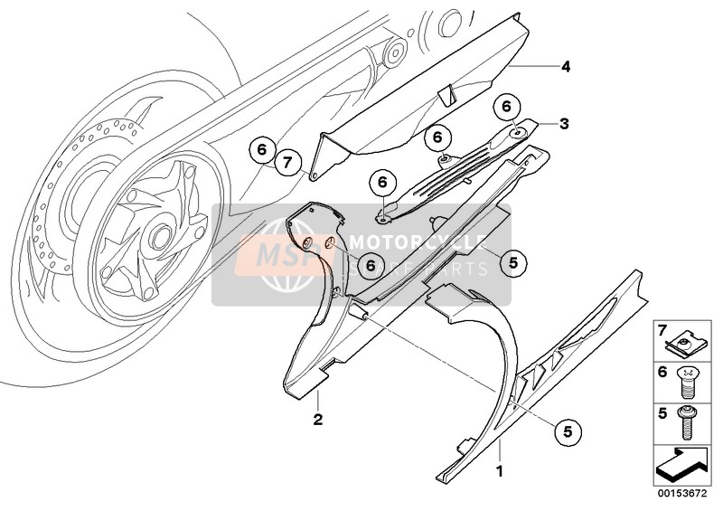 BMW F 800 S (0216,0226) 2010 Protecteur pour la courroie pour un 2010 BMW F 800 S (0216,0226)