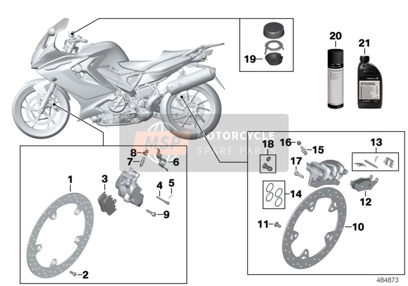 BMW F 800 S (0216,0226) 2006 Servicio de frenos para un 2006 BMW F 800 S (0216,0226)