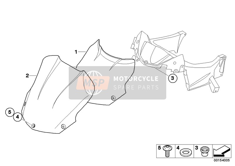 BMW F 800 S (0216,0226) 2008 Windscherm voor een 2008 BMW F 800 S (0216,0226)