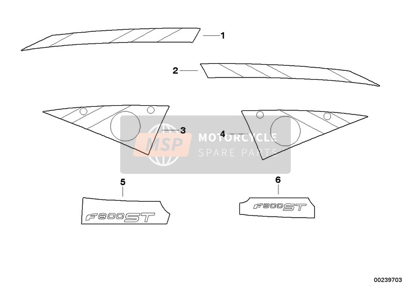 BMW F 800 ST (0234,0244) 2008 DECOR AND LETTERING WN83 for a 2008 BMW F 800 ST (0234,0244)