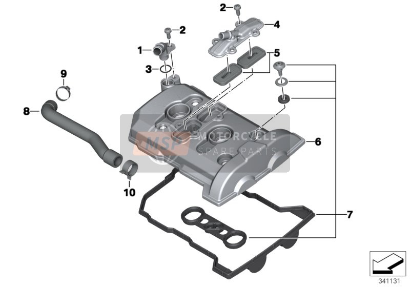 BMW F 800 ST (0234,0244) 2012 CYLINDER HEAD COVER/MOUNTING PARTS for a 2012 BMW F 800 ST (0234,0244)