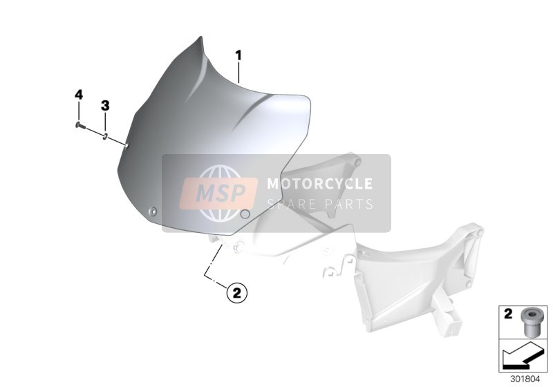 BMW F 800 ST (0234,0244) 2010 Windschild niedrig getönt für ein 2010 BMW F 800 ST (0234,0244)