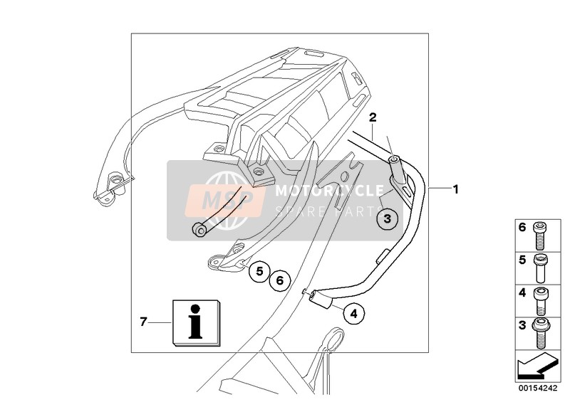 BMW F 800 ST (0234,0244) 2004 Kofferhouder 1 voor een 2004 BMW F 800 ST (0234,0244)