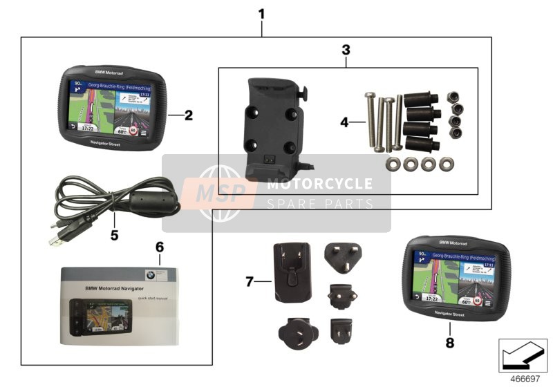 BMW F 800 ST (0234,0244) 2008 BMW Motorrad Navigator Street for a 2008 BMW F 800 ST (0234,0244)