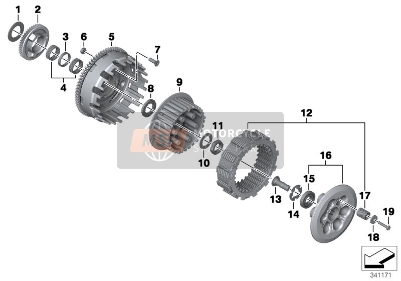 BMW F 800 ST (0234,0244) 2009 Embrayage - pièces singul. pour un 2009 BMW F 800 ST (0234,0244)