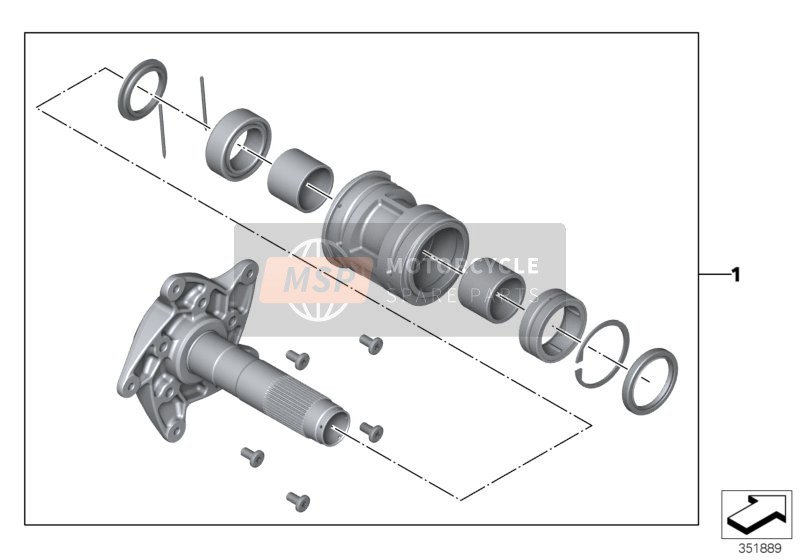 BMW F 800 ST (0234,0244) 2004 Excentrische inbrengas voor een 2004 BMW F 800 ST (0234,0244)