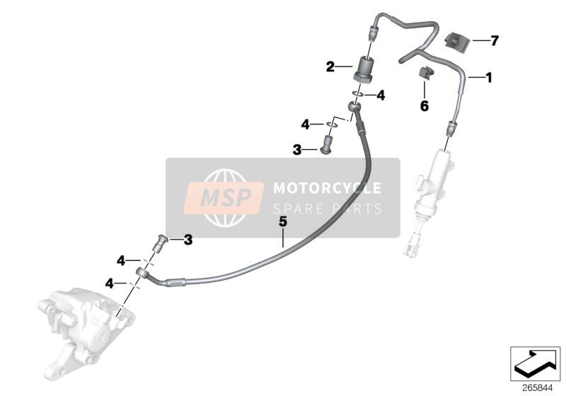 Brake Pipe, Rear, Without ABS