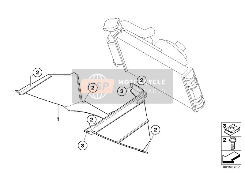 BMW F 800 ST (0234,0244) 2012 Luchtgeleiding voor voor een 2012 BMW F 800 ST (0234,0244)