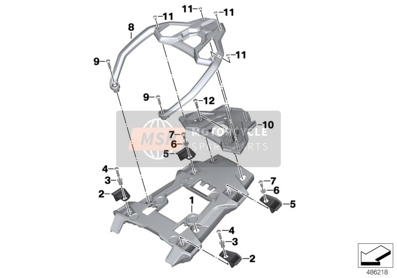 BMW F 850 GS (0B09, 0B19) 2016 LUGGAGE GRID for a 2016 BMW F 850 GS (0B09, 0B19)