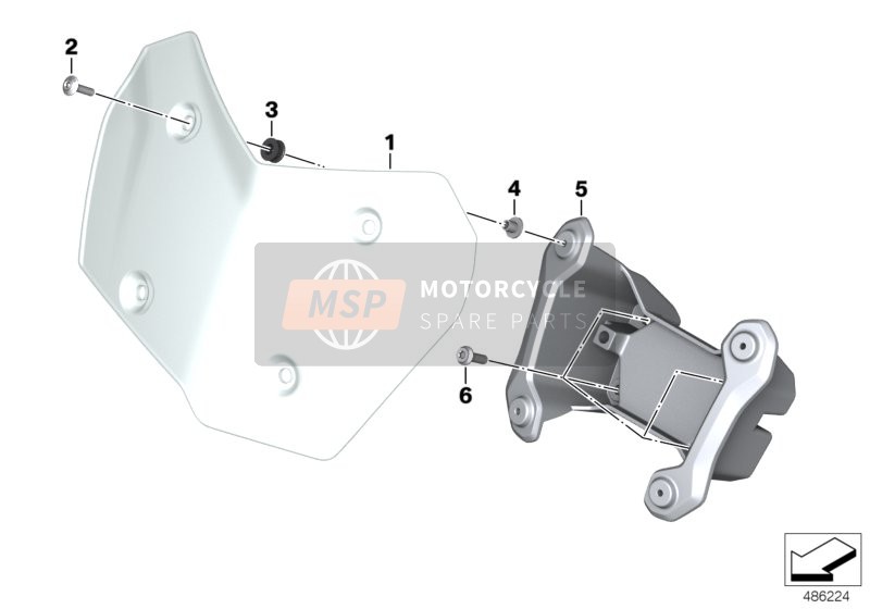 BMW F 850 GS (0B09, 0B19) 2017 Windscherm / bevestiging voor een 2017 BMW F 850 GS (0B09, 0B19)