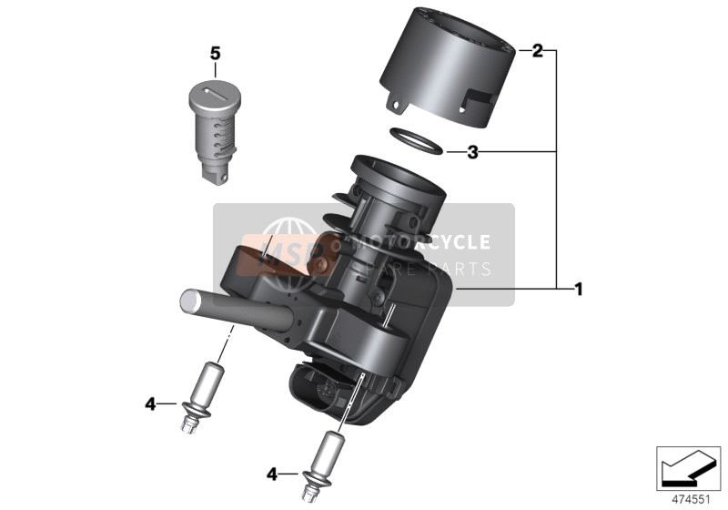 BMW F 850 GS (0B09, 0B19) 2017 Bloqueo de encendido/dirección con EWS por código para un 2017 BMW F 850 GS (0B09, 0B19)