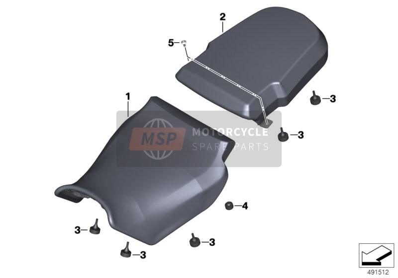 BMW F 850 GS (0B09, 0B19) 2017 Pianale dei sedili Behörde per un 2017 BMW F 850 GS (0B09, 0B19)