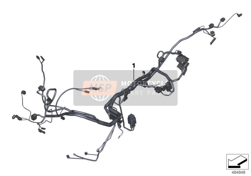 BMW F 850 GS (0B09, 0B19) 2017 mazo de cables principal para un 2017 BMW F 850 GS (0B09, 0B19)