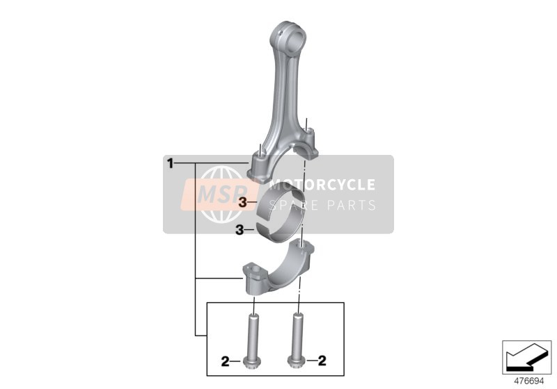 BMW F 850 GS (0B09, 0B19) 2019 Biela con cojinete para un 2019 BMW F 850 GS (0B09, 0B19)