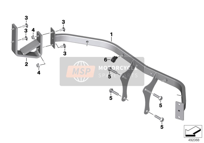 Bracket, Flashing Warning Light, Front