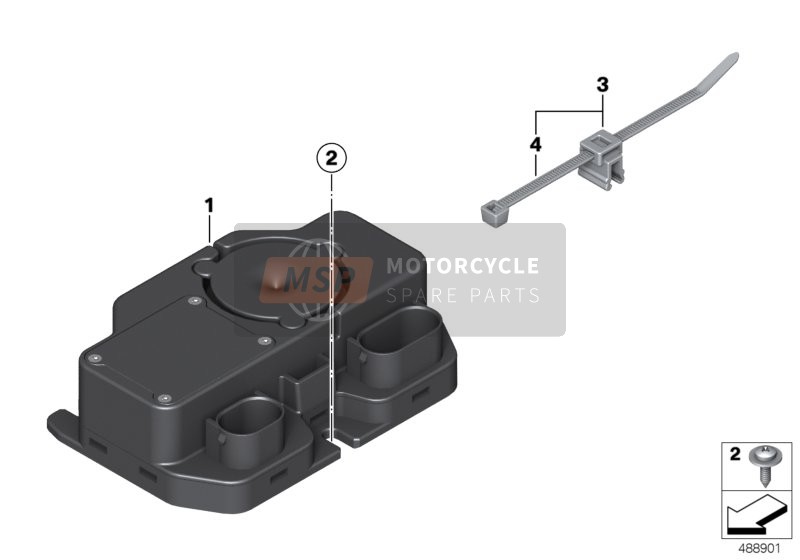 BMW F 850 GS (0B09, 0B19) 2017 CONTROL UNIT DWA for a 2017 BMW F 850 GS (0B09, 0B19)