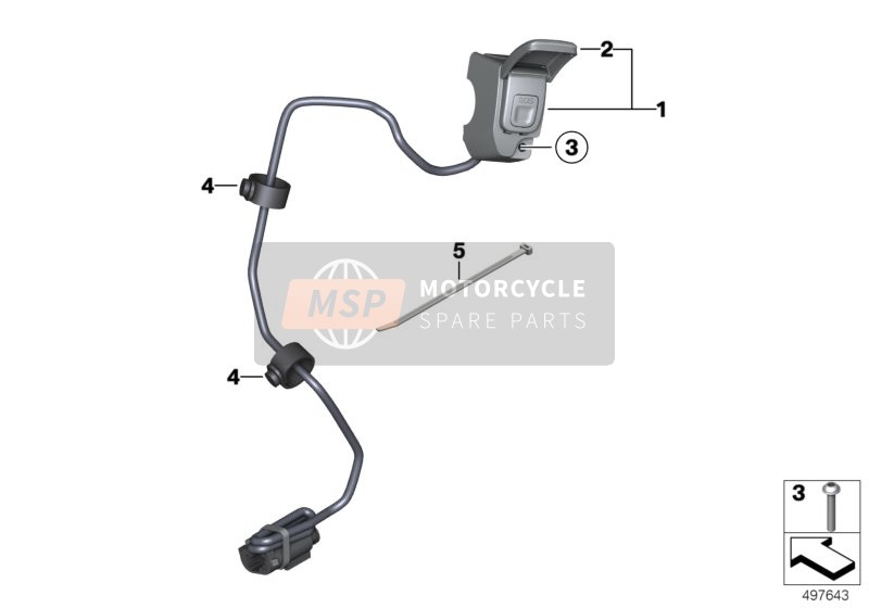 BMW F 850 GS (0B09, 0B19) 2017 Interruptor E-Call para un 2017 BMW F 850 GS (0B09, 0B19)