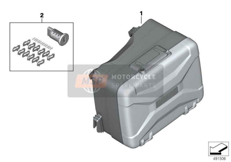 BMW F 850 GS (0B09, 0B19) 2019 valise Vario pour un 2019 BMW F 850 GS (0B09, 0B19)