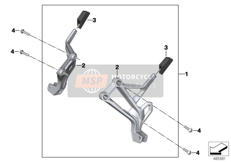 BMW F 850 GS (0B09, 0B19) 2019 Support de coffre pour Vario Case pour un 2019 BMW F 850 GS (0B09, 0B19)