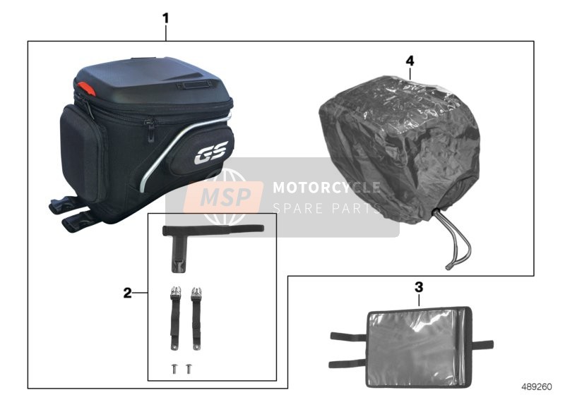 BMW F 850 GS (0B09, 0B19) 2017 Sac de réservoir supérieur pour un 2017 BMW F 850 GS (0B09, 0B19)