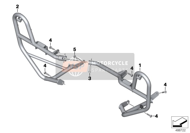 BMW F 850 GS (0B09, 0B19) 2017 Etrier de protection de moteur 1 pour un 2017 BMW F 850 GS (0B09, 0B19)