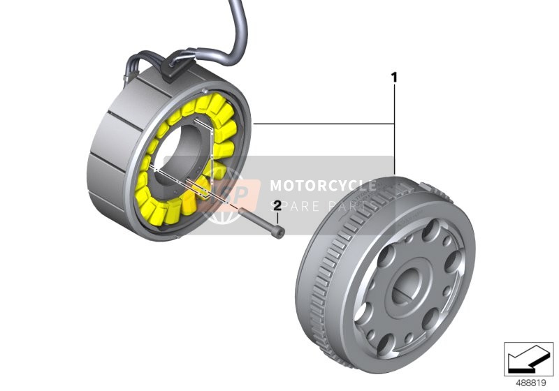 BMW F 850 GS (0B09, 0B19) 2016 Alternador para un 2016 BMW F 850 GS (0B09, 0B19)