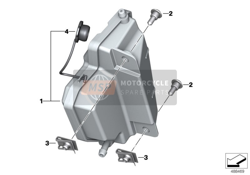 BMW F 850 GS (0B09, 0B19) 2016 Vase d'expansion pour un 2016 BMW F 850 GS (0B09, 0B19)