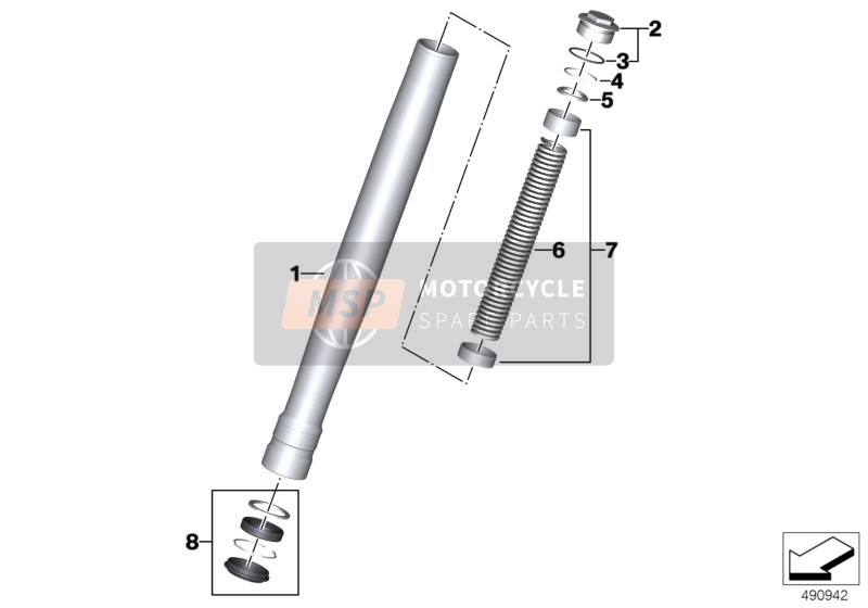 31428394935, Tubo Vertical Oro, BMW, 0