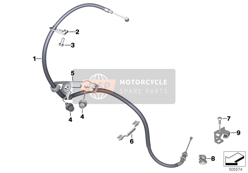 BMW F 850 GS (0B09, 0B19) 2017 Câble d'embrayage pour un 2017 BMW F 850 GS (0B09, 0B19)