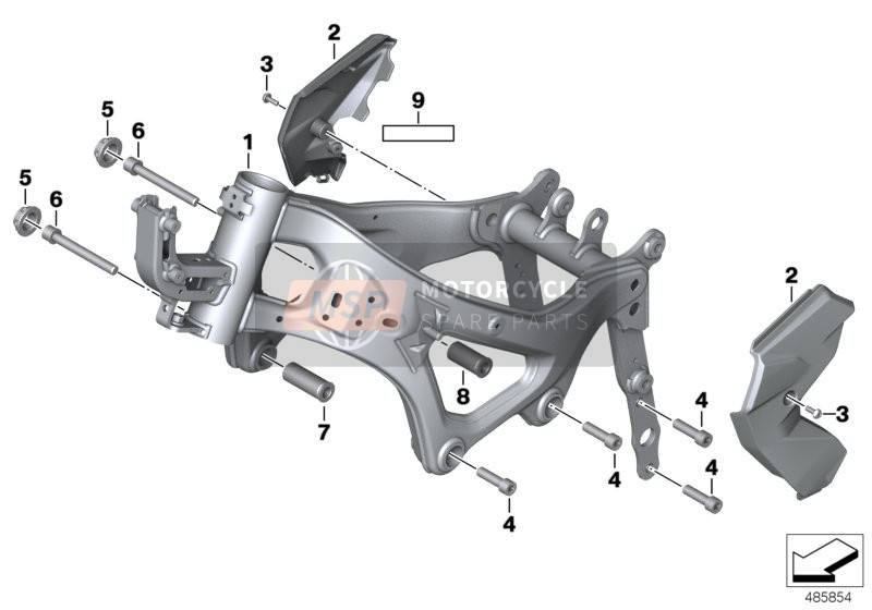 BMW F 850 GS (0B09, 0B19) 2016 Marco frontal para un 2016 BMW F 850 GS (0B09, 0B19)