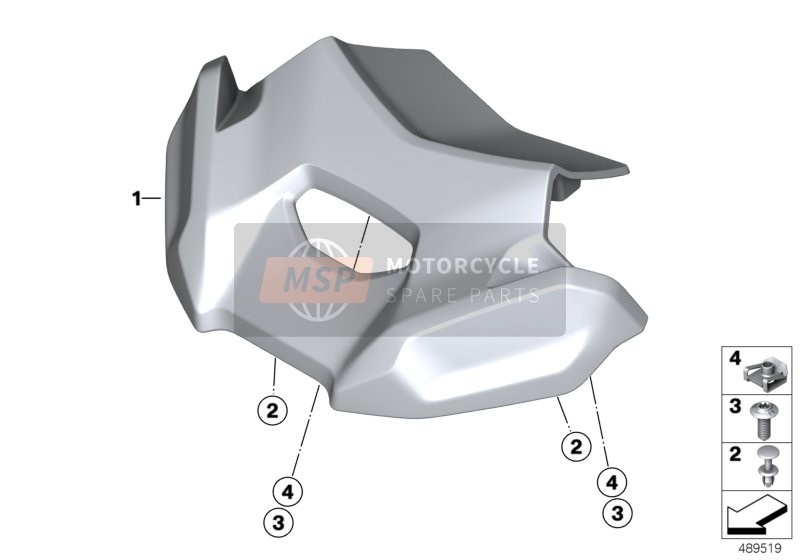 BMW F 850 GS Adve. (0K01, 0K03) 2018 MUDGUARD for a 2018 BMW F 850 GS Adve. (0K01, 0K03)